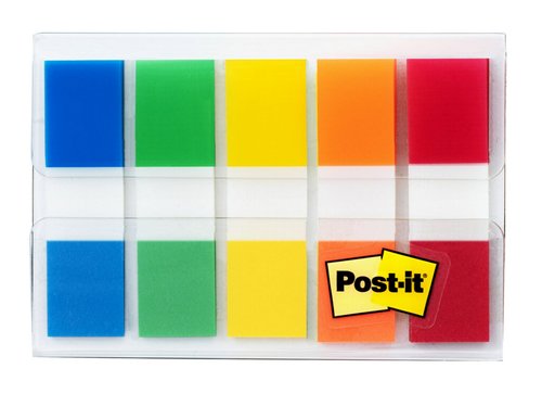 Post-it Flags 683-5CF, 5 Colors, 0.47 inch x 1.70 inch, Set of 2, 200 Total Flags