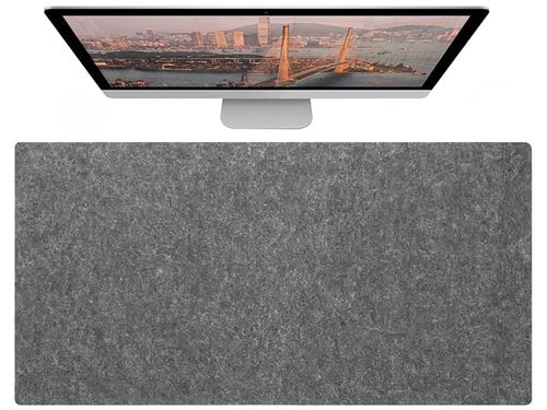 Office Felt Desk Mat, Large Keyboard and Mouse Mat, Non-Slip Desktop Protector Pad, for Keyboard and Laptop(Darkgray,100x40cm)