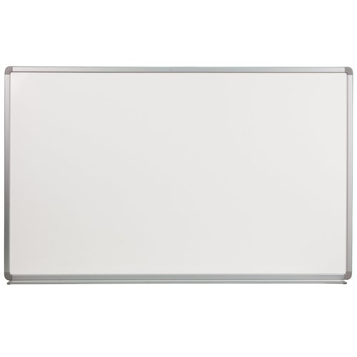 Flash Furniture Cardim 5' W x 3' H Porcelain Magnetic Marker Board with Full Length Marker Tray