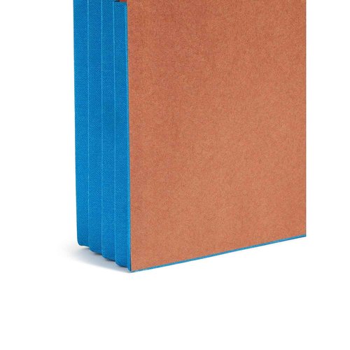 Smead End Tab File Pocket, Reinforced Straight-Cut Tab, 3-1/2" Expansion, Extra Wide Legal Size, Redrope with Blue Gusset, 10 per Box (74679)