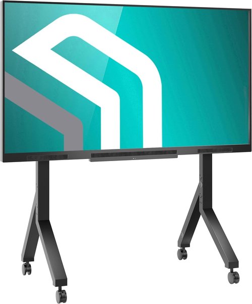 ONKRON Mobile TV Stand - Heavy Duty Rolling Cart for 70-110 Inch Screens | Adjustable VESA 200x200-1000x800, 276 lbs Capacity, Black
