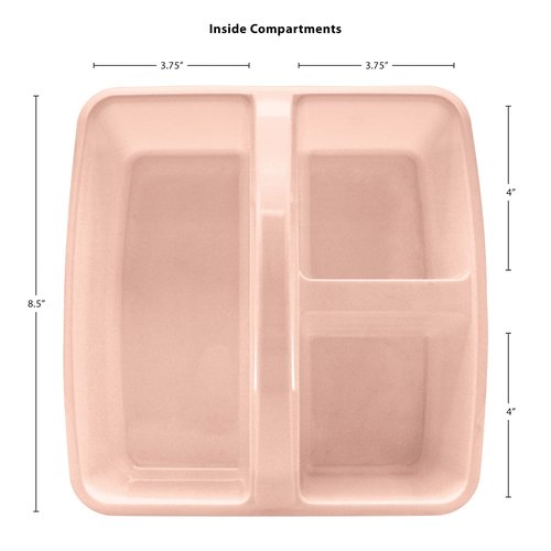 Teacher Created Resources Blush Portable Plastic Storage Caddy 6-Pack for Classrooms, Kids Room, and Office Organization, 3 Compartments