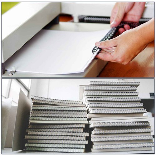 PATIKIL 12mm(1/2") Plastic Spiral Binding Coils, 200 Pcs Binding Spirals 90 Sheet Capacity 4:1 Pitch Binding Spirals for Binding Paper Sheets, Black