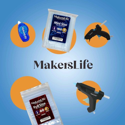 MakersLife Double Sided Adhesive Tape for Crafts. Repositionable DOTS. 8 Pack