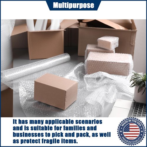 PRIMPKG 12in x 350ft Bubble Cushion Rolls, Bubble Cushion Packaging, Coreless roll, Shipping Packaging, Packing and Moving Boxes, Heavy Duty Moving and Shipping (12in x 350ft 1 Roll)