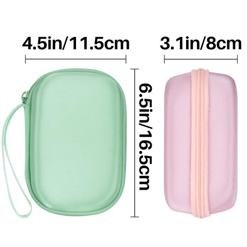 Lebakort Storage Case Compatible with Liene 2x3” Photo Printer Mini Instant Portable Color Mono Photo Printer (Green Case)