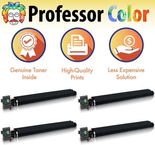 Professor Color Re-Coded Drum Cartridge | High-Yield 500,000 Pages for Xerox WorkCentre & Altalink Series - 4 Pack