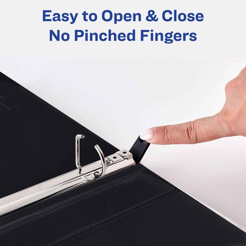 Avery Dual Effect Heavy-Duty 3 Ring Binder, 1 Inch Slant Rings, Black Binder (03218) (Pack of 6)