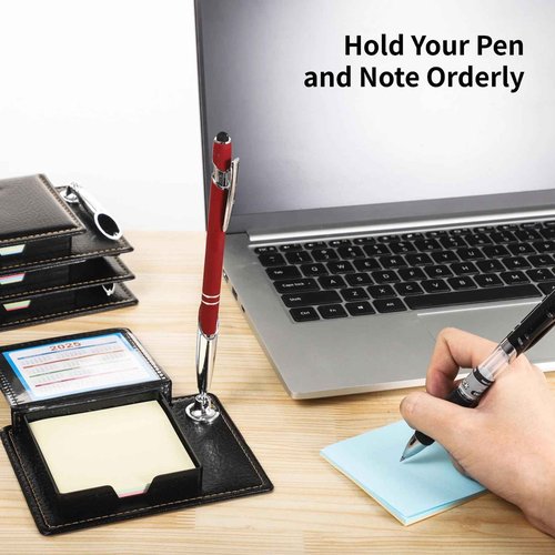 20 PCS Appreciation Gifts Sticky Note Holder, Thank You Gifts Sticky Notes Pen Holder with PU Leather Box, Memo Holder Gifts for Coworker Employees Teacher Nurse（2025-2026）