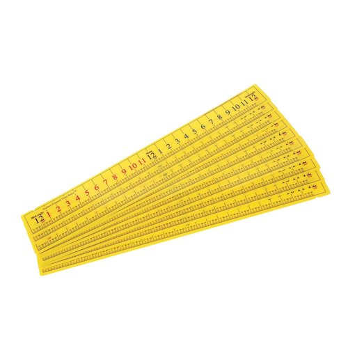 LEARNING ADVANTAGE Student Elapsed Time Rulers | Set of 10 | Dry-Erase Rulers to Learn Measurement and Time | Math Manipulative for Kids