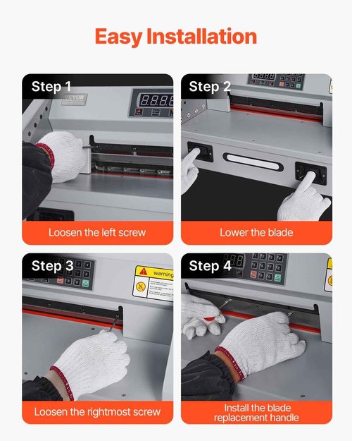 VEVOR Paper Cutter Blade, Heavy Duty Steel Blade Replacement Suitable for Professional Cutter E330D/E330S, Paper Trimmer Machine Spare Blade,585 x 44 x 6 mm