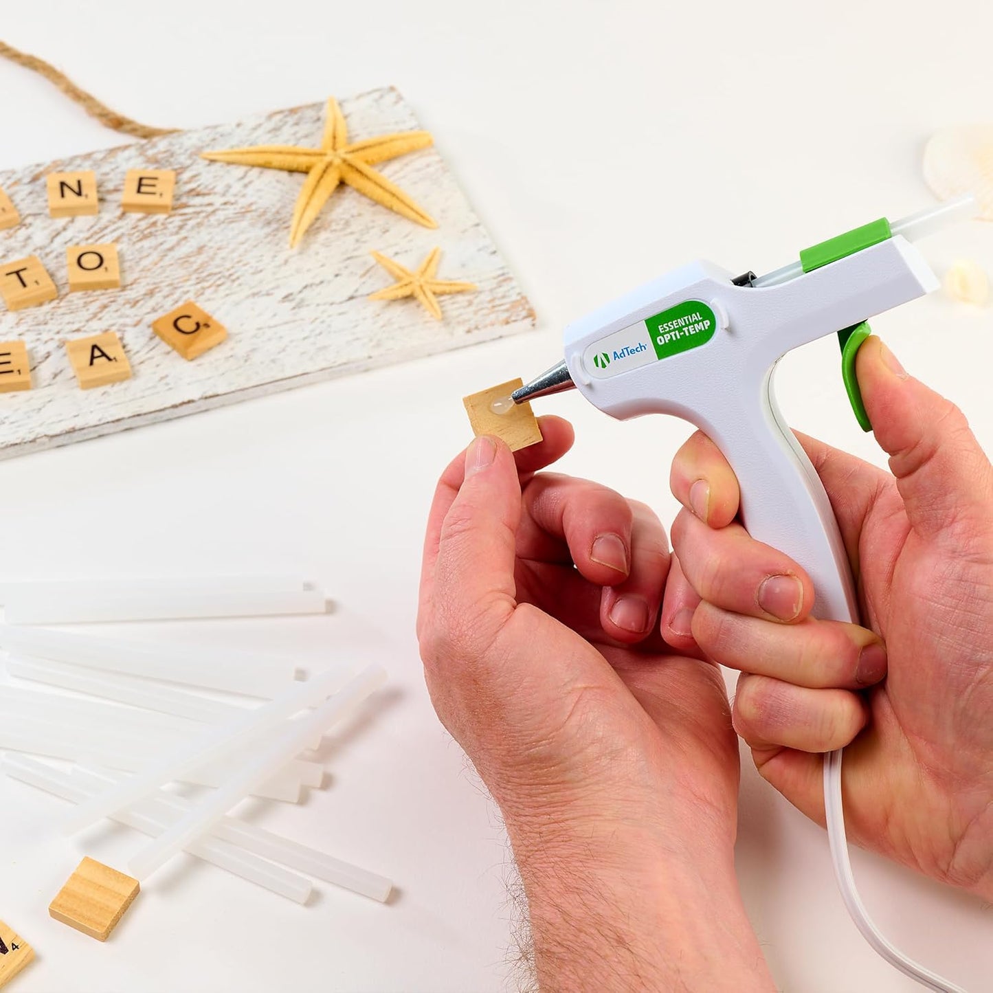 AdTech Hot Glue Sticks - 4" Mini Size, White - Pack of 550 Sticks for Crafting & Repairs