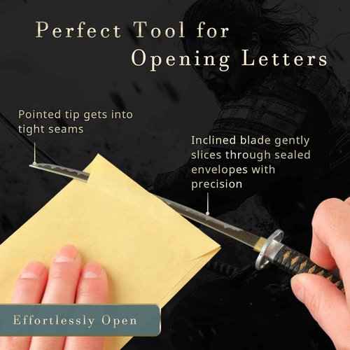 Wablade Mini Japanese Samurai Katana Sword Paper Knife Letter Opener 8.3 inch Made in JAPAN (Kondou Isami)