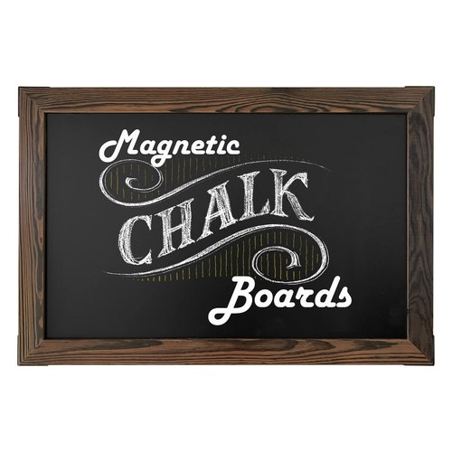 Loddie Doddie Magnetic Chalkboard - 20 x 30 Rustic Frame - Easy-to-Erase Large Blackboard for Wall Decor & Kitchen, Hanging Display - Chalk Board