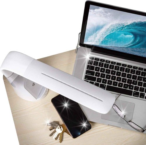 OttLite Purify LED Sanitizing Desk Lamp with Wireless Charging – Eliminates up to 99.9% of Bacteria, Touch Activated, Flexible Neck, Modern Light for Reading, Crafting & Office Desktop