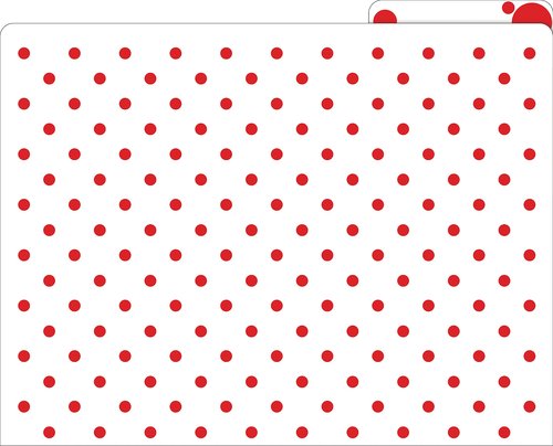 Barker Creek File Folders - Set of 36 Red & White Dot Letter Size Folders, 14pt Stock, Multi-Design Set, 1/3 Cut Tabs, Reversible, Home, School and Office Supplies (4393)