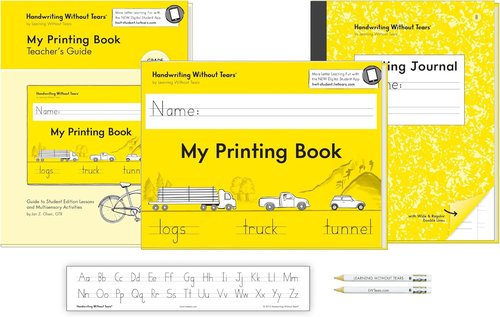 Handwriting Without Tears | 1st Grade Printing Bundle - Student Workbook, Teacher's Guide & Tiny Pencils