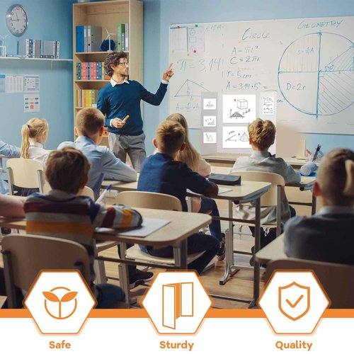 Ctosree 24 Pcs Tri Fold Board Bulk, Science Fair Project Board,Lightweight Presentation Trifold Display Poster Board, Single Wall(14 x 22 Inch,White)