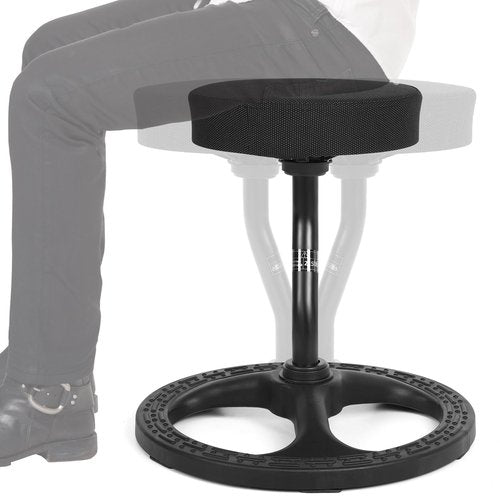 Upaloop Fitness Seat, ADHD Chair Stool for Stability, Balance, Yoga, Office, School, Wellness, Active Sitting with Non-Slip Base and Washable Seat Cover