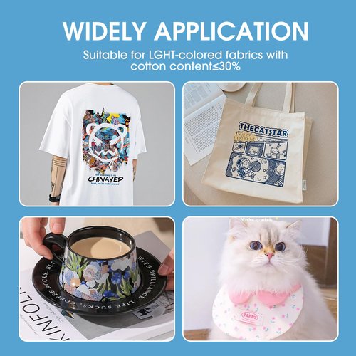 24 Inch x 164 Feet Sublimation Paper Roll 120gsm Heat Sublimation Transfer Paper Quick Drying 2" Core Compatible with Inkjet Printer