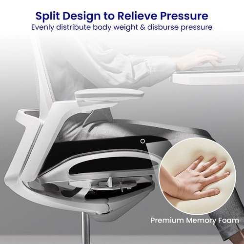 REDOFF®Extra Large Memory Seat Cushion 21.5 * 17.7 * 4inches– Cushion Pillow for Back Support Non-Slip Seat Pad for Office Desk, Car Seat, Wheelchair, Sciatica (Black)