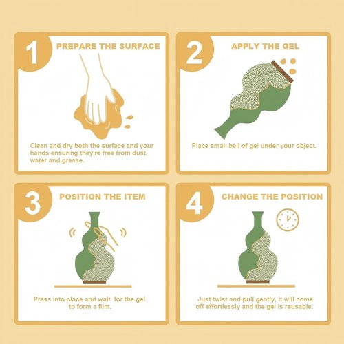 10 oz Clear Sticky Gel for Museum Exhibits, Reusable Putty, Non-Toxic Clear Adhesive Glue Gel to Antiques, Glass, Ceramic and Action Figures