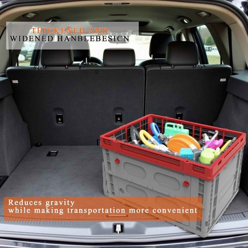 flowmultiply Collapsible Utility Crate, Expanded Dimensions(21.3Gal), Side-Opening Storage Bins, Plastic Stackable Containers, Use It As Kids Toy Box,Laundry Basket, Food Storage, Etc (2PK-Black)