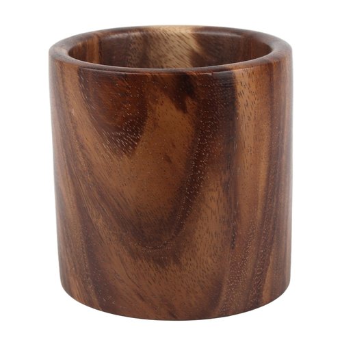 Jwthee Wood Pen Holder for Desk, Makeup Brush Cup Small Utensil Holder, Multi Purpose Cylindrical Pen Cup Desktop Stationary Organizer Storage Case Stationery for School Home Office Supplies