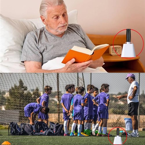 8’’ Steel Cow Bell with Handle, Noise Maker Cowbell, Cheering Loud Hand Call Bell for Sport Events Football Soccer Hockey Baseball Basketball Games Party Concert Graduations School Wedding Farm Ranch