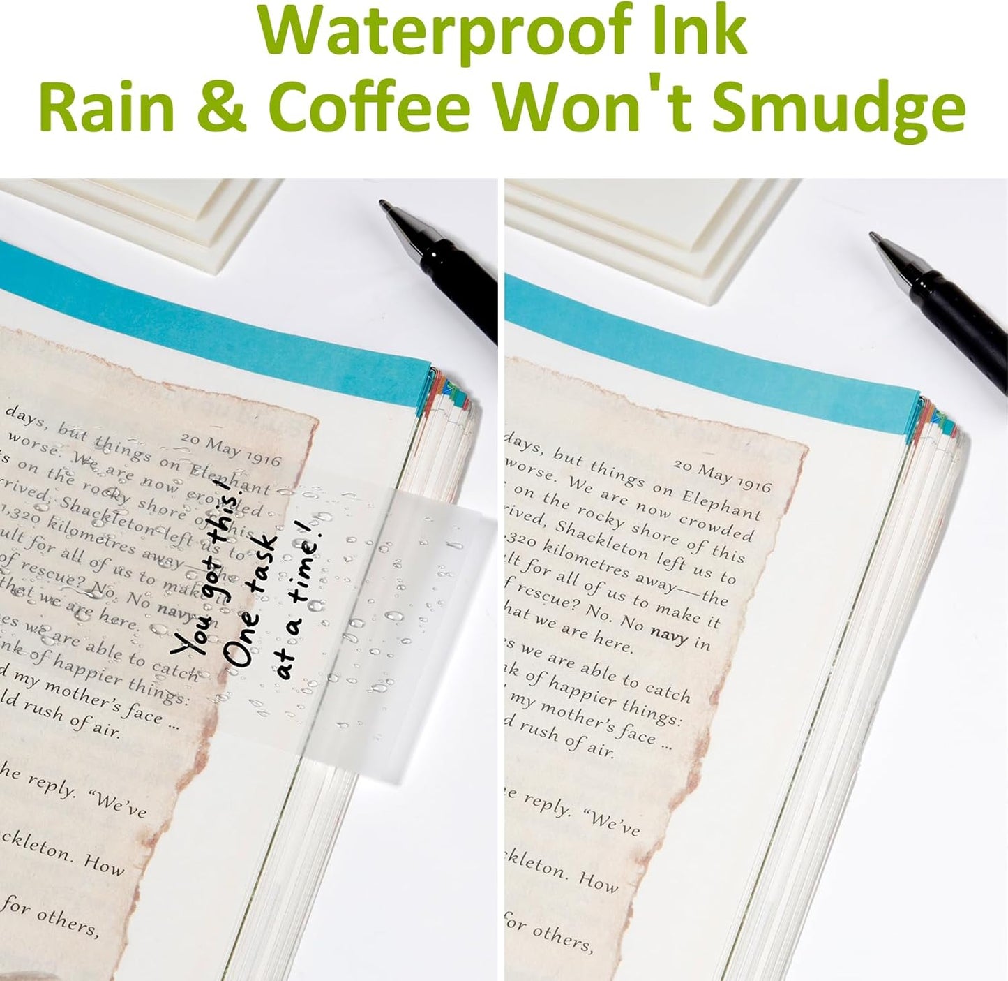 (3 Sizes 9 Pads 450 Sheets) Transparent Sticky Notes for Bible Study, Book Annotation & Office,College Supplies- Clear Sticky Notes, Repositionable, Strong Adhesive