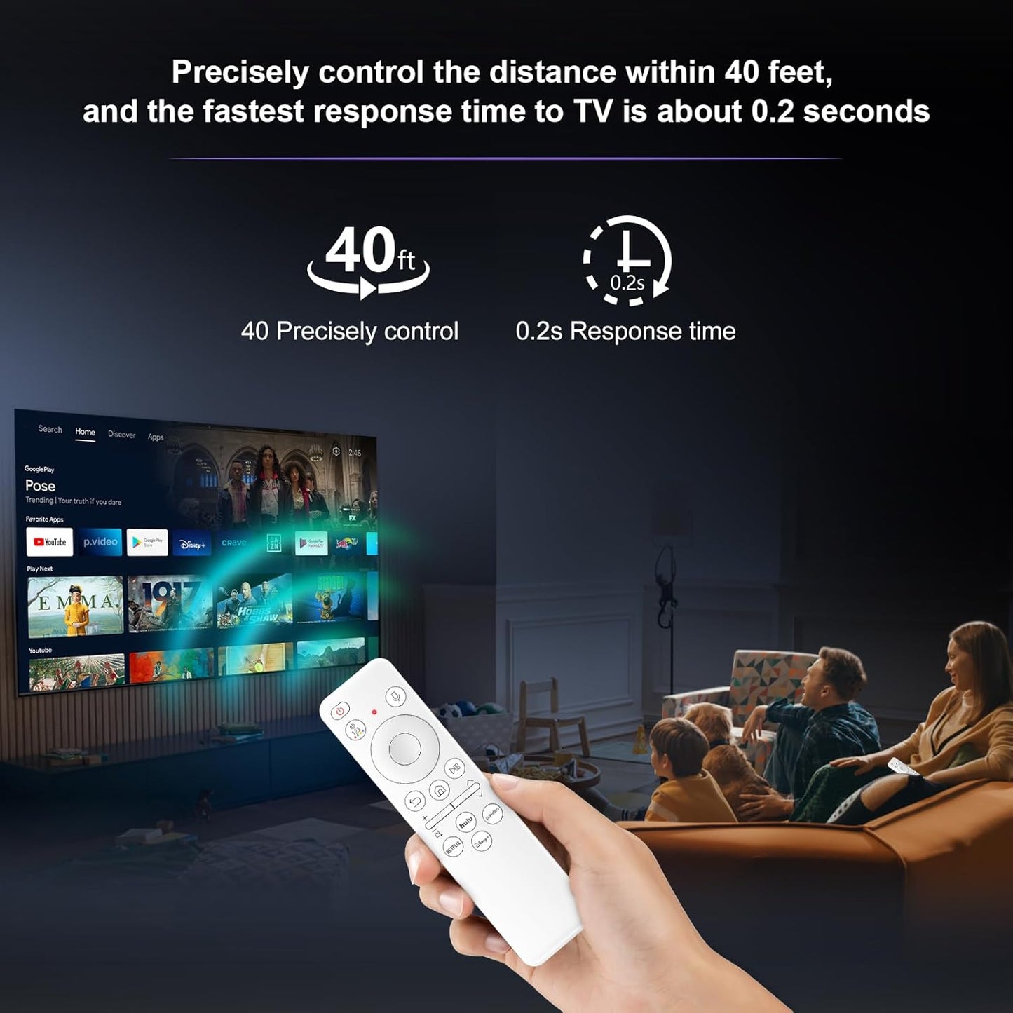 (Pack of 2) Replacement-Remote-Control for Roku-TV,Compatible for TCL Roku/Hisense Roku/Onn Roku/Philips Roku Smart TVs(Not for Roku Stick and Box)