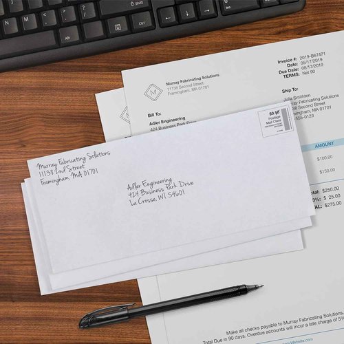 Quality Park Security Envelopes Letter Size #10 - Self Seal 4/18 x 9.5", Windowless Design, Mailing Envelopes for Official Business & Legal Letters. Pack of 400