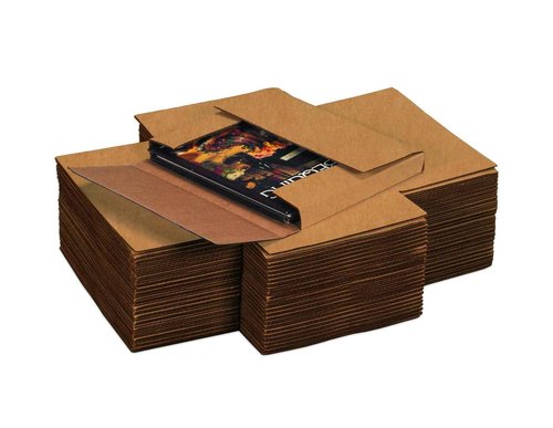 Aviditi Kraft Easy-Fold Corrugated Cardboard Mailing Boxes, 10 1/4" x 8 1/4" x 1 1/4",Pack of 50, Crush-Proof, for Shipping, Mailing and Storing