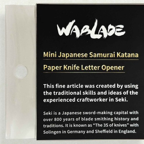 Wablade Mini Japanese Samurai Katana Sword Paper Knife Letter Opener 8.3 inch Made in JAPAN (Kondou Isami)