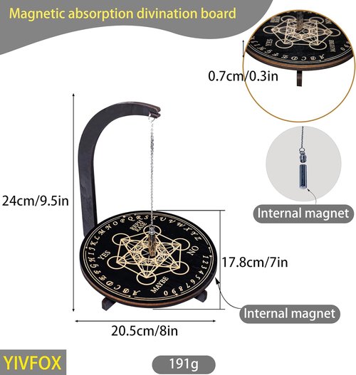 Mysterious Pendulum Stand | Magnetic Spiritual Decision-Making Tool - 24x8.5x7 Geometric Design