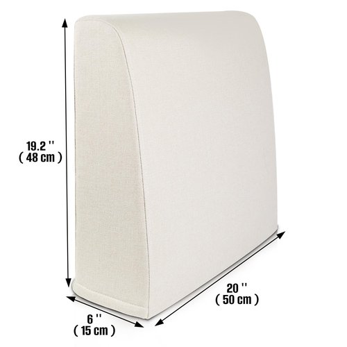 M Mute Touch Couch Back Cushions Pillows, Wedge Pillow for Couch & Bed, Back Lumbar Support Pillow, High-Density Foam Backrest Cushion with Linen Cover for Back Pain Relief