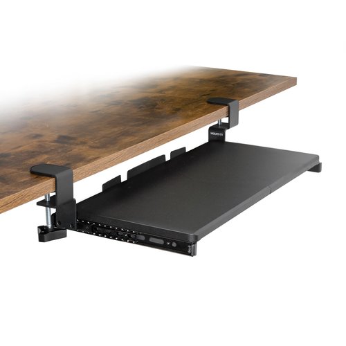 Mount-It! Keyboard Tray Under Desk Pull Out with Extra Sturdy C Clamp Mount (24" x 11")