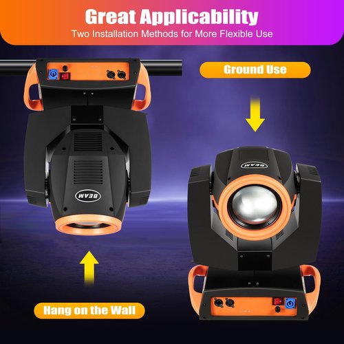 DELOPVIO 230W 7R Beam Zoom Sharpy 16Prism DMX DJ Stage Lighting Moving Head Light Disco, for Concert, Nightclub, Party, Bars, KTV, Dance Halls, Stage Disco Club Lighting Party