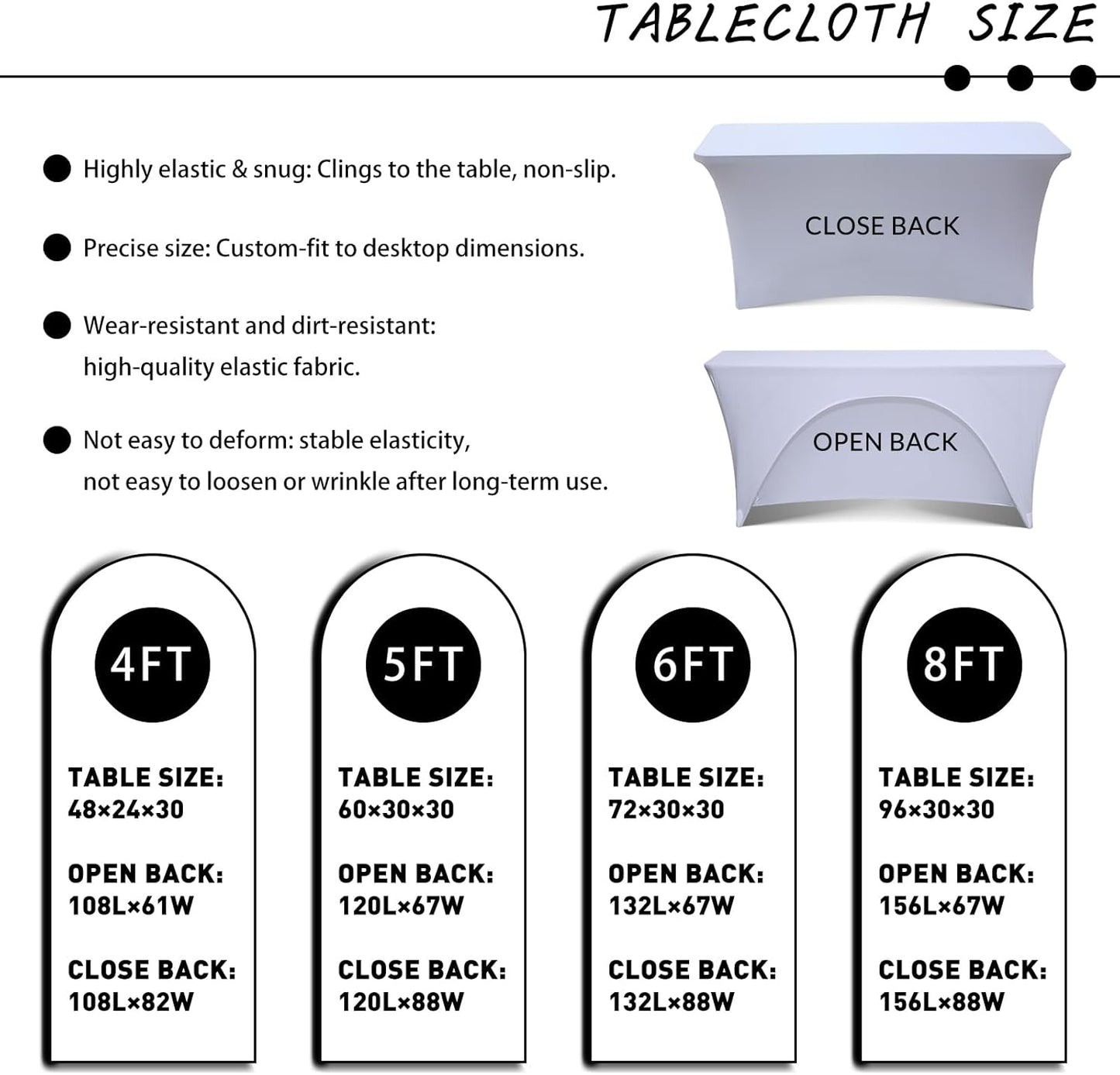 Skiennix Custom Stretch Spandex Table Cloth - Personalized Logo Design for Events | 4FT, 5FT, 6FT, 8FT