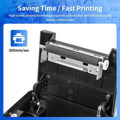 NetumScan USB POS Receipt Printer, 80mm Thermal Receipt Printer with Auto Cutter Cash Drawer, 300mm/s, Support Windows/Mac/Linux, Restaurant Kitchen Printer for ESC/POS(Only USB Interface) 8360