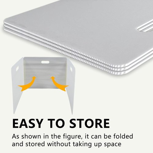 Privacy Shields 2 Pack | Durable Plastic Desk Dividers - Easy to Disinfect & Portable
