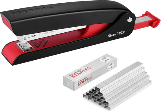 Arrow Full-Strip Stapler - 25 Sheets Capacity with 2520 Count Staples | Built-In Storage & Non-Slip Design