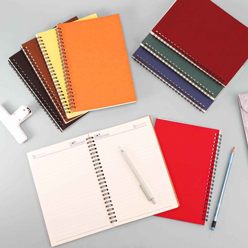 Dyrfolm 36 Pack Spiral Notebook Bulk,A5 Lined Notebooks,8.3 x 5.5 Inch Kraft Cover Notebook,College Ruled Journals Notebooks,Travel Writing Notebooks for Office Supplies,50 Sheets/100 Pages(9 Color)