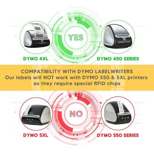 HOUSELABELS Compatible DYMO 30334 Multipurpose Labels (2-1/4" x 1-1/4") with Removable Adhesive, Compatible with DYMO LW 450, 4XL, Rollo & Zebra Desktop Printers, 6 Rolls /6000 Labels