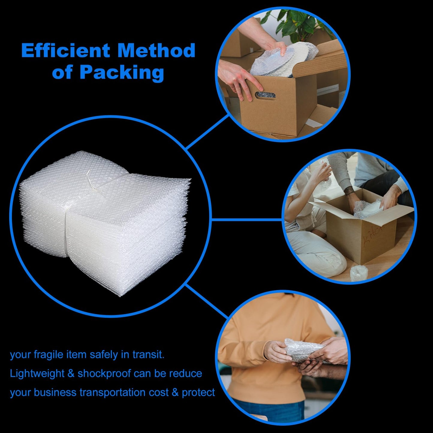 Bubble Pouches Wrap Bag 8 Inch x 10 Inch,30 Pcs Double Wall Thickening Shockproof Bubble Bags, Clear Bubble Out Bags Protective Bubble Pouch, Cushioning Bags for Moving, Shipping and Packing