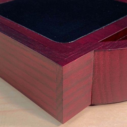 Dacasso Rosewood and Leather 4 Coaster Set