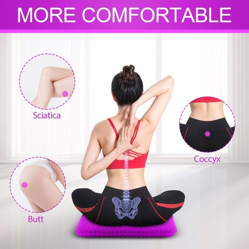 KYSMOTIC Gel Seat Cushion for Long Sitting (Super Large & Thick), Soft & Breathable, Gel Cushion for Wheelchair, Gel Chair Cushion for Hip Pain, Gel Seat Cushion for Office Chair