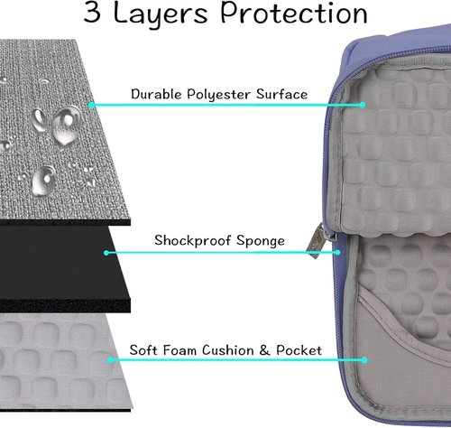 MOSISO Laptop Case - 13.3 Inch Sleeve with Handle | Compatible with MacBook Air/Pro & More - Lavender Gray