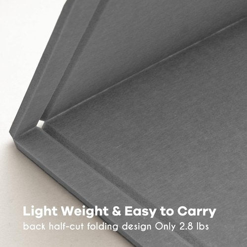 Lightomorrow Bulletin Board - 48" x 36" Decorative Felt Pin Board for Wall | Foldable Photo Display in Gray, Includes 20 Push Pins