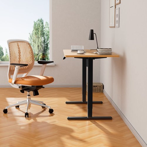 ErGear Electric Stand up Desk Frame,4 Memory Height Settings Height Adjustable Table Legs, Sit Stand Desk Frame Up to 47.2", Ergonomic Standing Desk Base Workstation, Black Frame Only